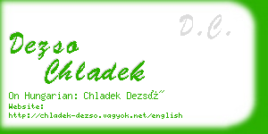dezso chladek business card